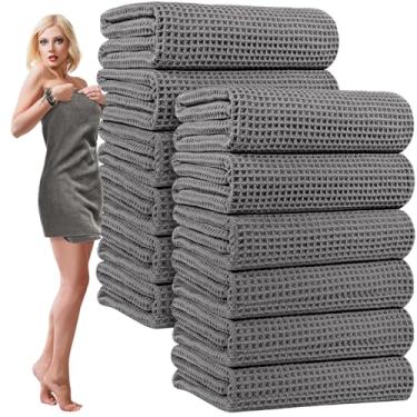 Imagem de SmoothNovelty Pacote de toalhas de banho de microfibra a granel 78 x 152 cm toalha de banho tamanho grande altamente absorvente extra grande secagem macia para chuveiro, verão, praia, salão de beleza