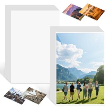 Imagem de Bupete Papel fotográfico 4 x 6, 100 folhas de papel fotográfico brilhante, 180 g/m² para impressora jato de tinta, cartões DIY, impressora para impressionante, produtos de escritório
