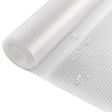 Imagem de Forro Para Armário De Cozinha Gaveta Impermeável 150x60cm Antiderrapante Lavável PVC e EVA (Transparente)