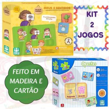 Imagem de Kit 2 Jogo Pedagogico 3 Anos Meus 5 Sentimentos E Opostos Brinquedo In