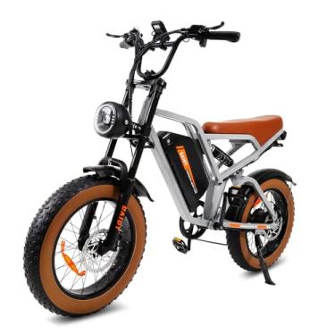 Imagem de BEMMY Bicicleta Elétrica para Adultos 1000W(Pico de 1500W), Pneu Largo de 20x4”, Bicicleta Elétrica de Motocicleta de 7 Velocidades, Bateria de 48V 20.3A. A única Loja Autorizada "Bemmy-BR".