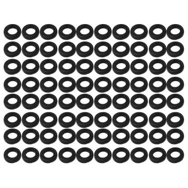 Imagem de Kit 80 Arruela Plástica Preta De Parafuso Afinação Bateria