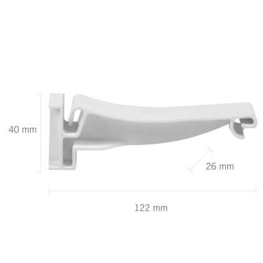 Imagem de Suporte De Fixação De Calha Branco De 26x122mm - Cal-su*br - Astra Suporte Fixacao De Calha 26x122mm - Cal-su*br - Astra