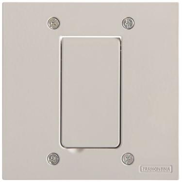 Imagem de Tampa 1 Posto 4x4 Modular Cinza - 56121152 - Tramontina Tampa 1 Posto 4x4 P- Piso Modular Cinza - 56121152 - Tramontina