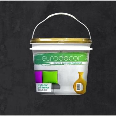 Imagem de Cimento Queimado Pronto Eurodecor 5kg, Nero