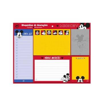 Imagem de Kit Blocos De Anotações Com 5 Modelos 20 Folhas Mickey Mouse - Dac