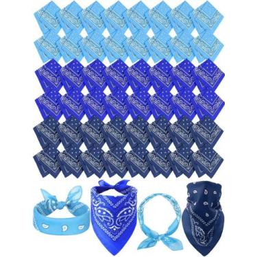 Imagem de Tipo de unidade de bandana: 48 peças, Paisley, unissex, 54x54cm, polié