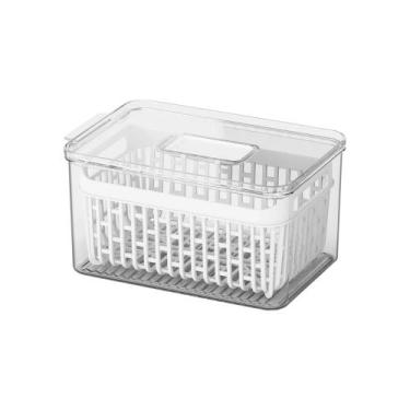 Imagem de Organizador de Geladeira com Cesto 3,2 Litros Coza Dry Cristal Brinox 