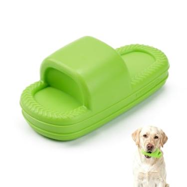 Imagem de MECOOL Pantufas inquebráveis para cães que rangem para dentição tamanho mastigável para raças médias e Samll (verde)