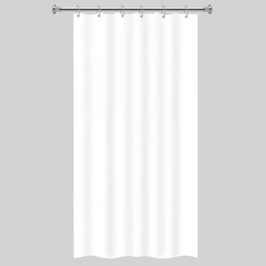 Imagem de Cortina de Box Banheiro PVC Com Visor Transparente Anti Mofo Impermeáv