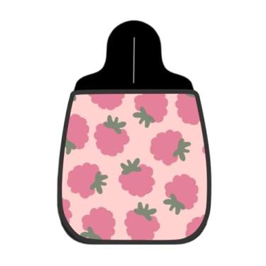 Imagem de Lixeira De Carro Organizador Lixinhocar Xadrez Flores Laranja Rosa