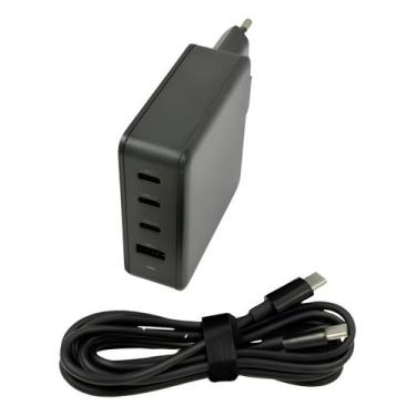 Imagem de Carregador Turbo Gan Usb 3x Tipo-c 100w - YooY.Air, Preto