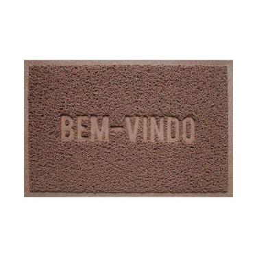 Imagem de Capacho De Porta Pvc Antiderrapante 60x40cm - BV Marrom