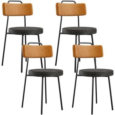 Imagem de Kit 04 Cadeiras Decorativa Estofada Sala Jantar Barcelona L02 material