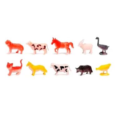 Imagem de Kit Animais da Fazenda, 10 Peças, Miniaturas Decorativas, Brinquedo Educativo, 3+ Anos