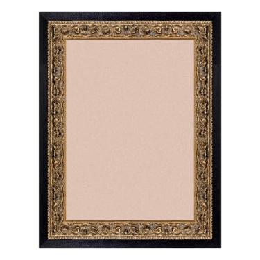 Imagem de Moldura A3 preta e dourada: molduras de madeira para fotos de 29 x 40 cm, tela vertical/horizontal, moldura para pendurar na parede A3 com vidro e parte traseira