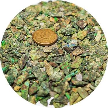 Imagem de Cascalho Bruto Malaquita Verde 0,1 Kg 10 a 20mm Tipo B - CristaisdeCur