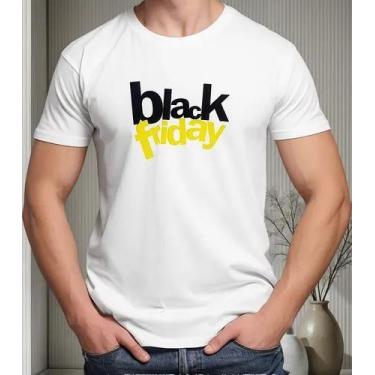 Imagem de Camiseta Camisa Algodão Feminina Masculina Adulto Black Friday Para lo