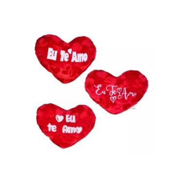 Imagem de Pelúcia almofada coração clássica com frase 33 cm - fizzy fe7319