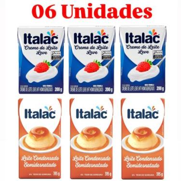 Imagem de Kit Italac 3x Leite Condensado + 3 Creme Italac 395g 200g, 1785