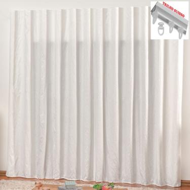 Imagem de Cortina em Jacquard Bahamas 2,00 x 1,70 Para Trilho Suisso - Branca