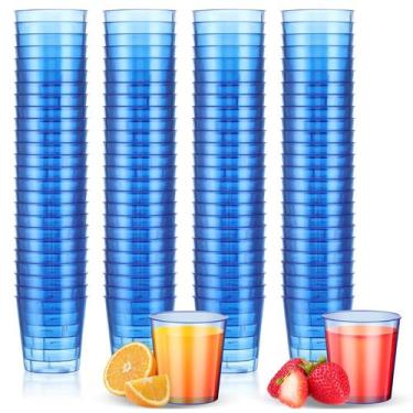 Imagem de Óculos de tiro Tioncy Neon Plastic 30 mL (pacote com 100) azuis