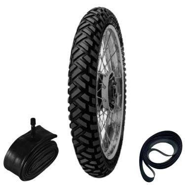 Imagem de Kit Pneu Xre 300 Xt 600 Crf 230 90/90-21 54s Enduro 3 Sahara Metzeler + Câmara + Cinta