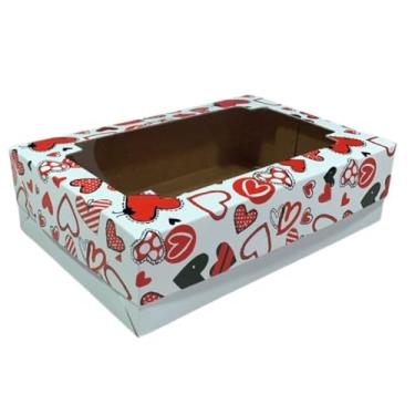 Imagem de 10 Caixa Com Visor de Acetato 22 x 15 x 4 ou 22 x 15 x 6 (10,VISOR 22 X 15 X 4 CORAÇÃO)