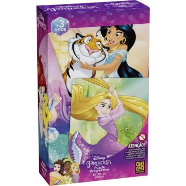 Imagem de QUEBRA-CABEÇA Cartonado Princesas Progres 12/20/30 Peças - Grow