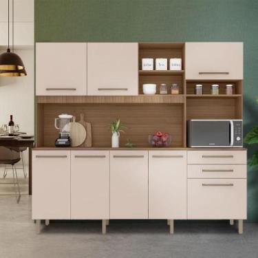 Imagem de Cozinha Completa Armário E Balcão C- Pés Reguláveis 8 Portas Arenas - 