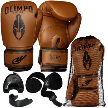 Imagem de Luva De Boxe Muay Thai Bandagem Bucal Case Kickboxing - Olimpo Esporte