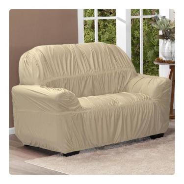 Imagem de Capa De Sofá Avulsa Elasticada 2 Lugares Em Malha Palha - Shop Casa No
