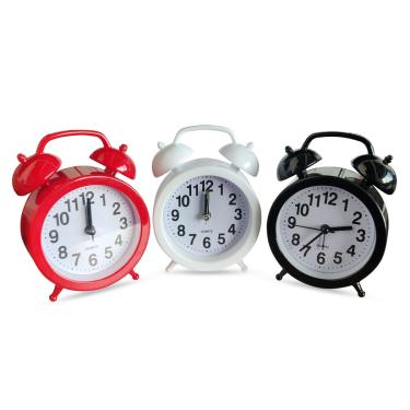 Imagem de Relógio de Mesa Analógico Modelo Vintage Fashion Clock a Pilha Com Despertador