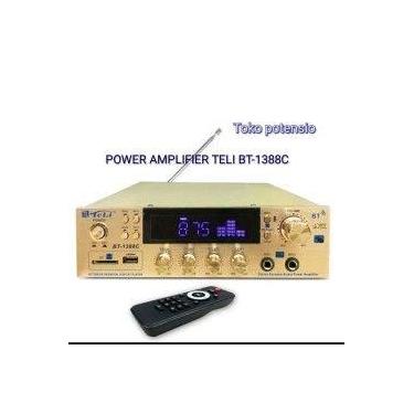 Imagem de Super amplificador BT1388, 220V Stereo Bluetooth Amplifier karaoke gra