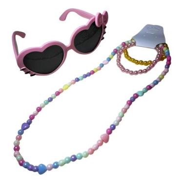 Imagem de Kit Óculos E Colar E Pulseira Charmoso Infantil - Ja Brasil, 1