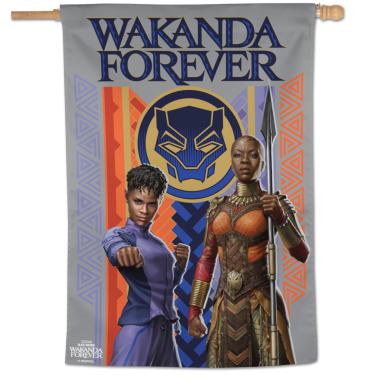 Imagem de WinCraft Bandeira vertical 71.1 cm x 101.6 cm Black Panther Marvel Black Panther 2
