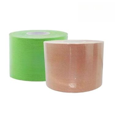 Imagem de Bandagem Elastica, Kit 2 Fita Bandagem Elástica Adesiva 5cm X 5m,Alivia A Dor Tape Fisioterapia(Kit 2(verde+bege))