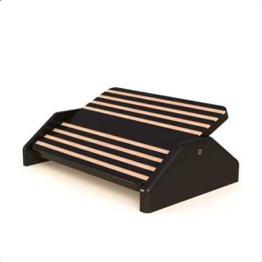 Imagem de Kit 2 Apoio para Pés Ergonômico Ajustável Black Piano