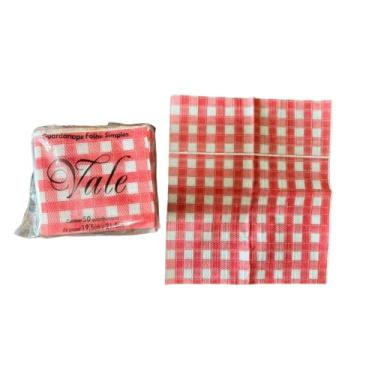 Imagem de Papel Guardanapo Natal Vermelho Xadrez Kit 350 folhas festa