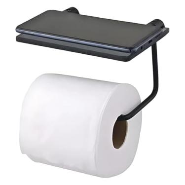 Imagem de Suporte Para Rolo De Papel HigiêNico Com Suporte Para Celular E Cesto De Lixo(Fumê)