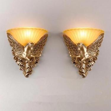 Imagem de Luminária de parede contemporânea em formato de anjo, com LED, estilo americano criativo, ideal para sala de estar, quarto, escritório, casa de campo, hotel, quarto infantil, café, restauran