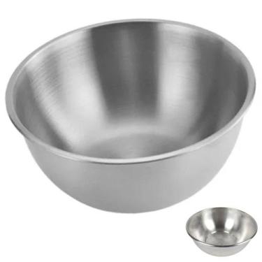 Imagem de Tigela Inox Bowl Bacia Cumbuca Receita Preparo Residencial Comercial S