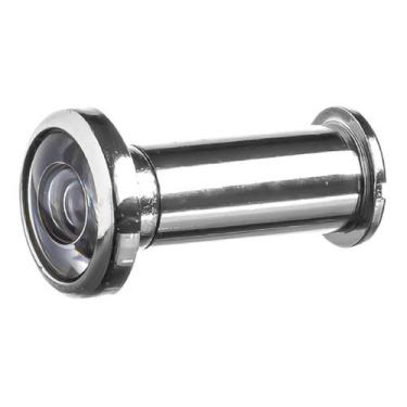 Imagem de Olho Mágico Visor Para Porta 180º Latão Cromado Prata - Western