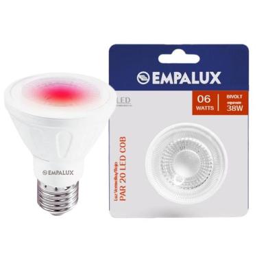 Imagem de Lâmpada Led Par 20 Cob 6W E27 30º Bivolt Cor Vermelha - EMPALUX, 100-2