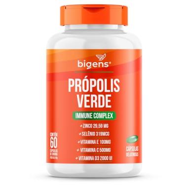 Imagem de Própolis Verde Alecrim Complex, Vitamina C, D3, Zinco, Bigens, 60 cápsulas (Unidade)