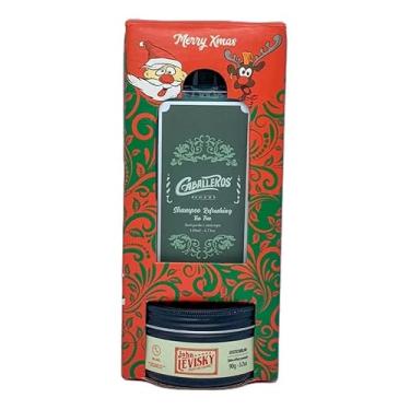 Imagem de Kit Natalino Caballeros (Shampoo Refreshing Tea Tree 140ml + Shine Effect John Levisky 90g + Caixa Presente)