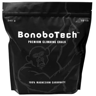 Imagem de BonoboTech Giz de escalada para escalada, pedregulho, ginástica, bolsa resselável para levantamento de peso - pó de carbonato de magnésio 340 g (12 oz)