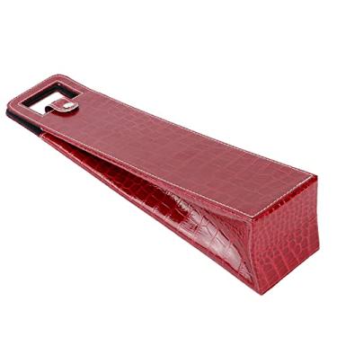 Imagem de Sacola de Vinho de Couro Resuável PU, Sacola de Presente de Cerveja Champanhe, Transportadora para Embalagem de Vinho, Vermelho e Preto (crocodilo vermelho)