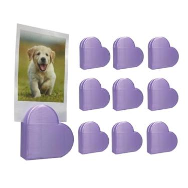 Imagem de Suporte para Fotos, Porta-retrato e Porta-cartões para Decoração de Festas e Casamentos - Base de Apoio para Mesa e Lembranças Especiais(Lilás)