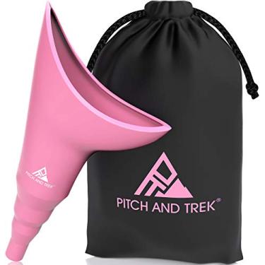 Imagem de Mictório feminino Pitch and Trek – dispositivo de micção de viagem e funil para urina para mulheres – bolsa de transporte discreta – acampamento, caminhada, atividades ao ar livre e mais